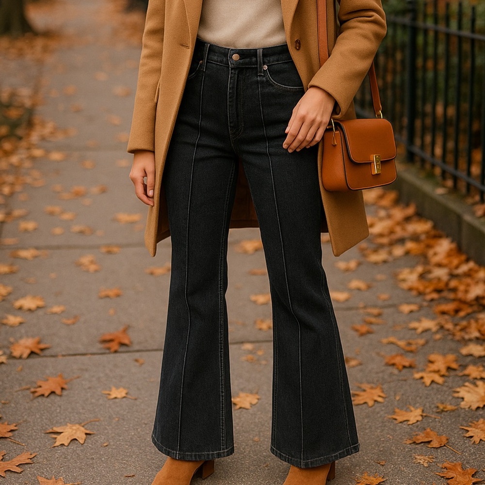 Abercrombie & Fitch Dark Gray Flare Jeans